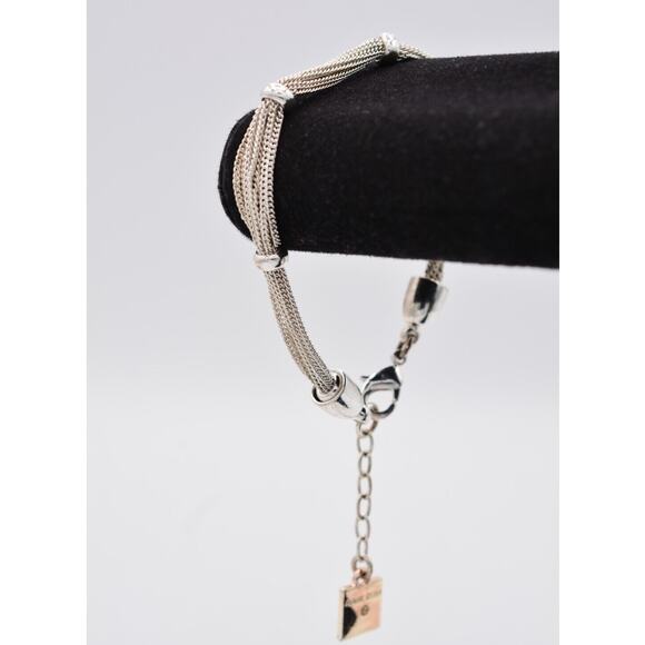 Anne Klein Vintage Bracelet Multi-Chain Bright Silver Tone Signed 1990s BinAW - Picture 1 of 12